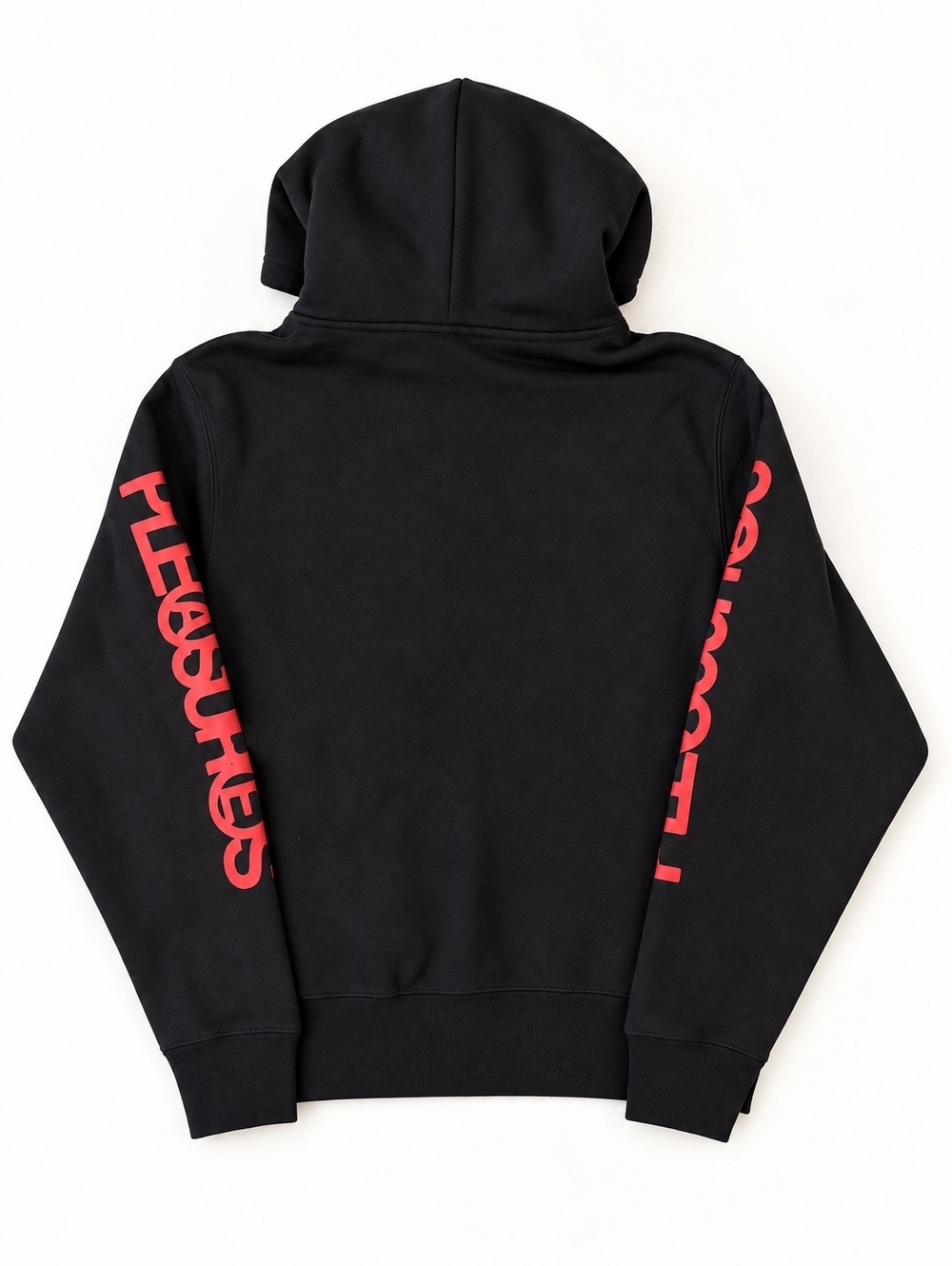PLEASURES Black Pullover Hoodie On Sleeve Size Small NWT